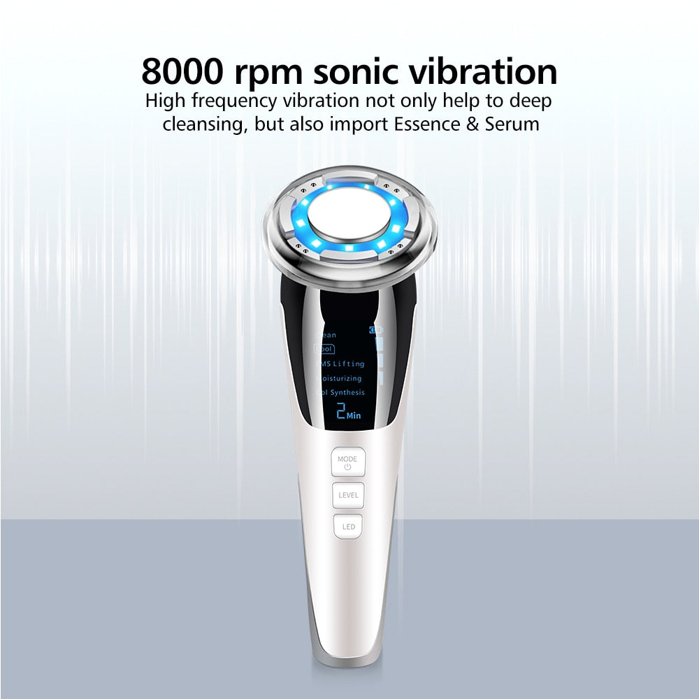 7in1 Radio Mesotherapy Lifting. Face Skin Wrinkle Remover.