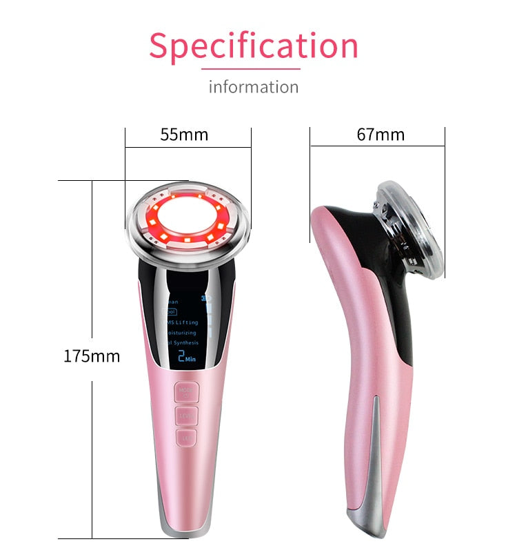 7in1 Radio Mesotherapy Lifting. Face Skin Wrinkle Remover.